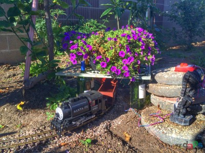Mr. DAPs Garden Railway – First Attempt – Santa Fe Train